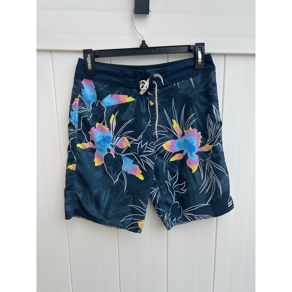 Billabong Recycled Sundays Pro Board Shorts Floral Swim Trunks Mens Size 27